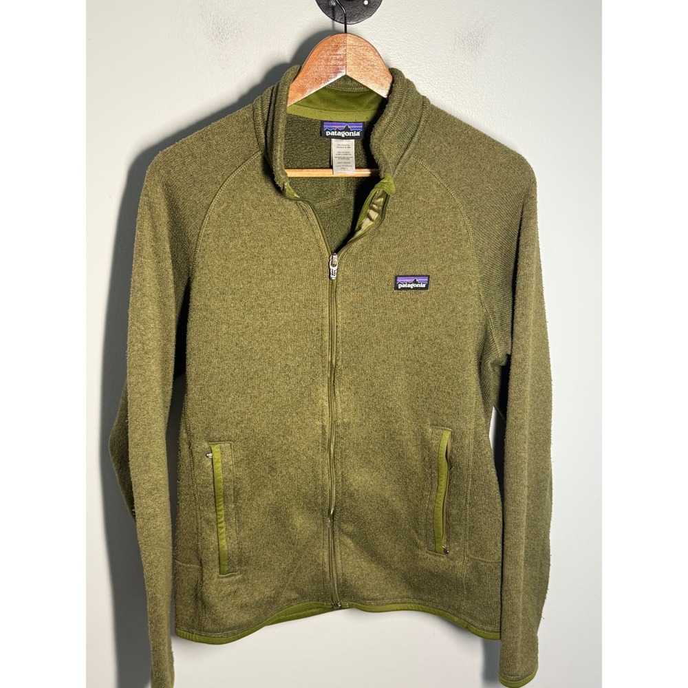 Patagonia Mens Better Sweater Full Zip Fleece Jacket Olive Green Small